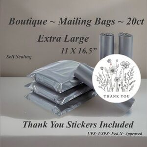 Ex. Large Poly Mailing BagsW/Thank You Stickers 20ct Bags & 20ct Stickers 〰️🆕〰️